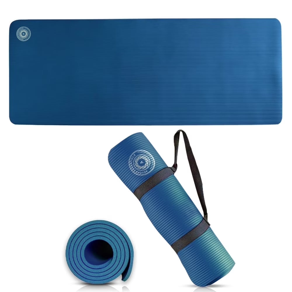 10mm Yoga Mat – Non-Slip Pilates & Fitness Mat with Carry Strap