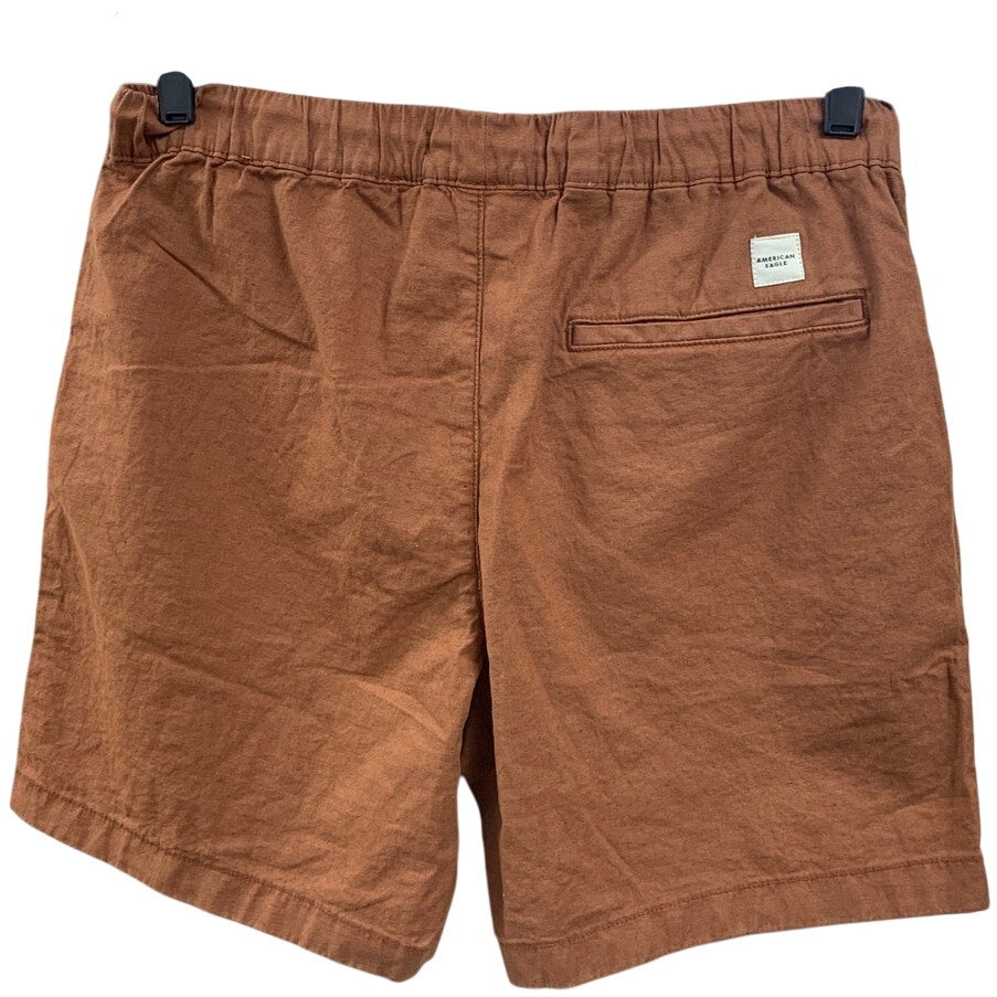 New American Eagle Mens Small Rusty Brown Flex Drawstring Waist Shorts