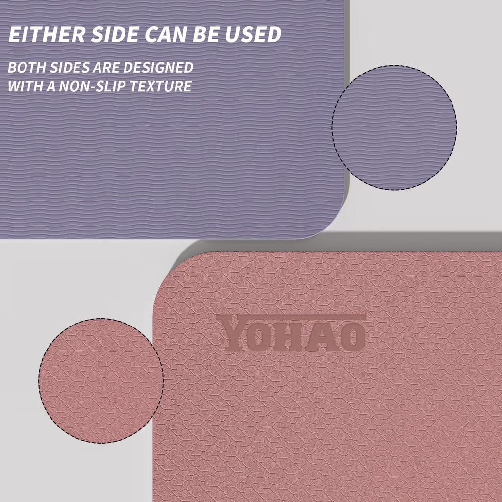 Extra-Large Yoga Mat 6×4FT – 8mm Thick Non-Slip Workout Mat