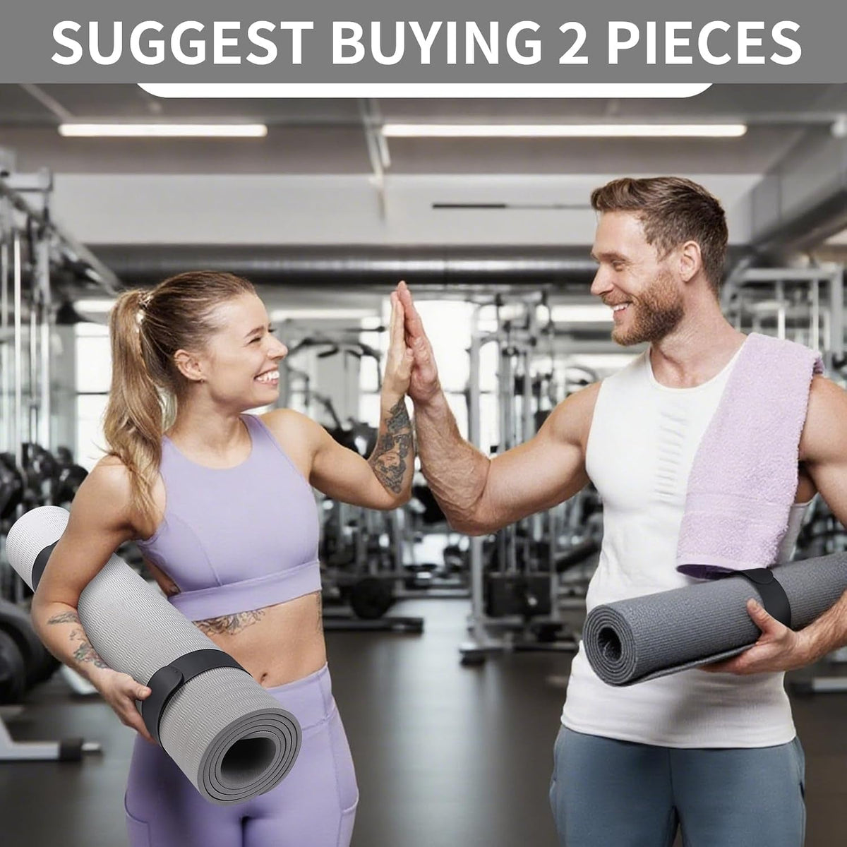 Adjustable Yoga Mat Carrier Strap – Thick Sling & Stretching Band
