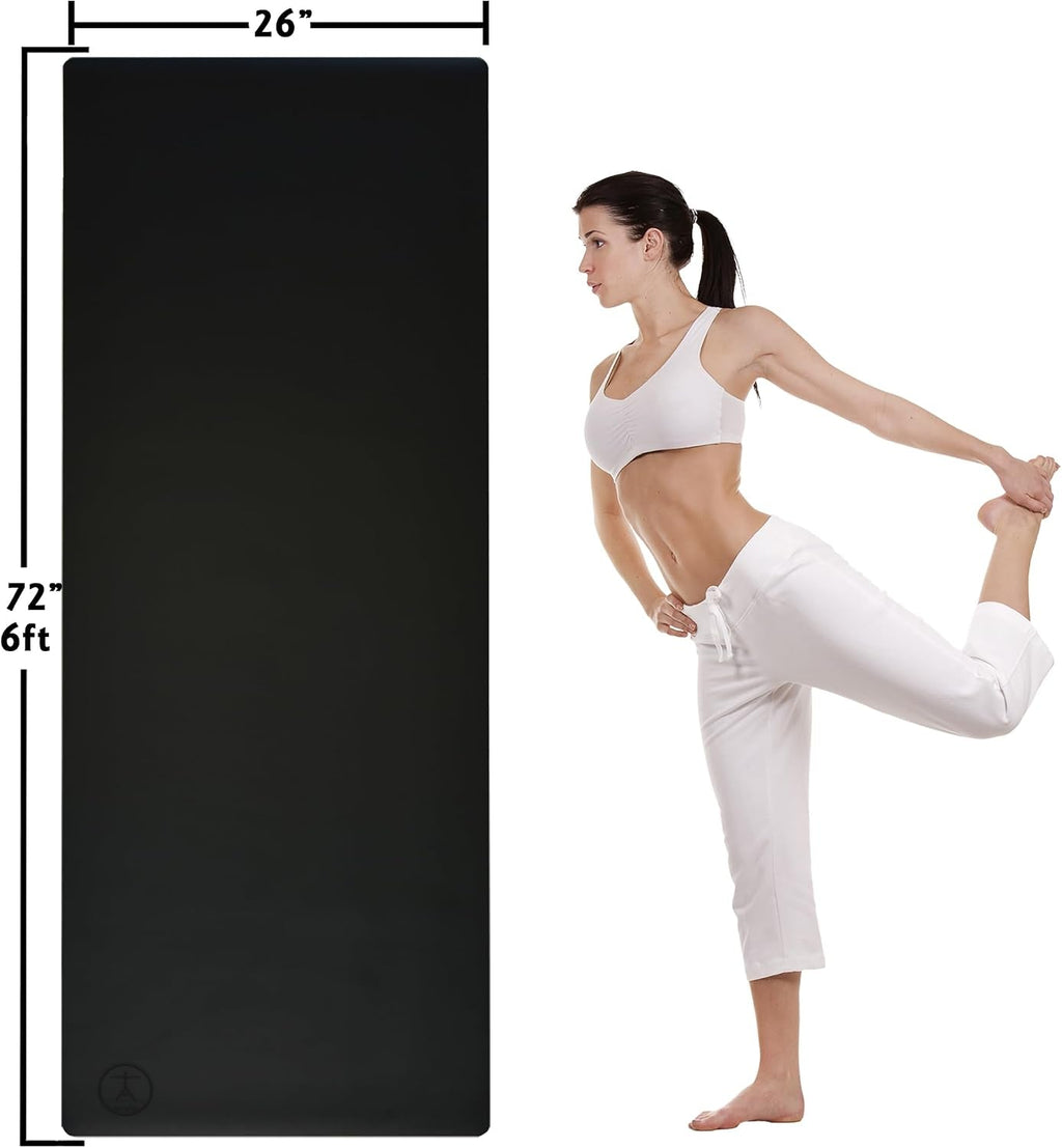 Hot Yoga Mat – Non-Slip Natural Rubber Mat with Carry Strap