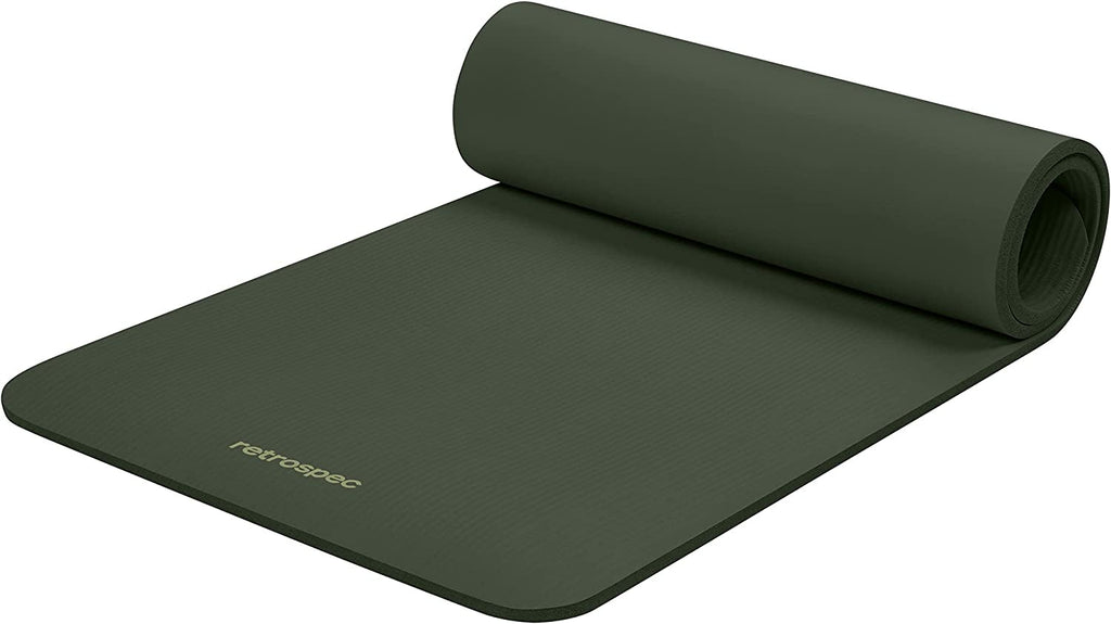 Retrospec Solana Yoga Mat – 1/2" Thick Non-Slip 72×24" Mat