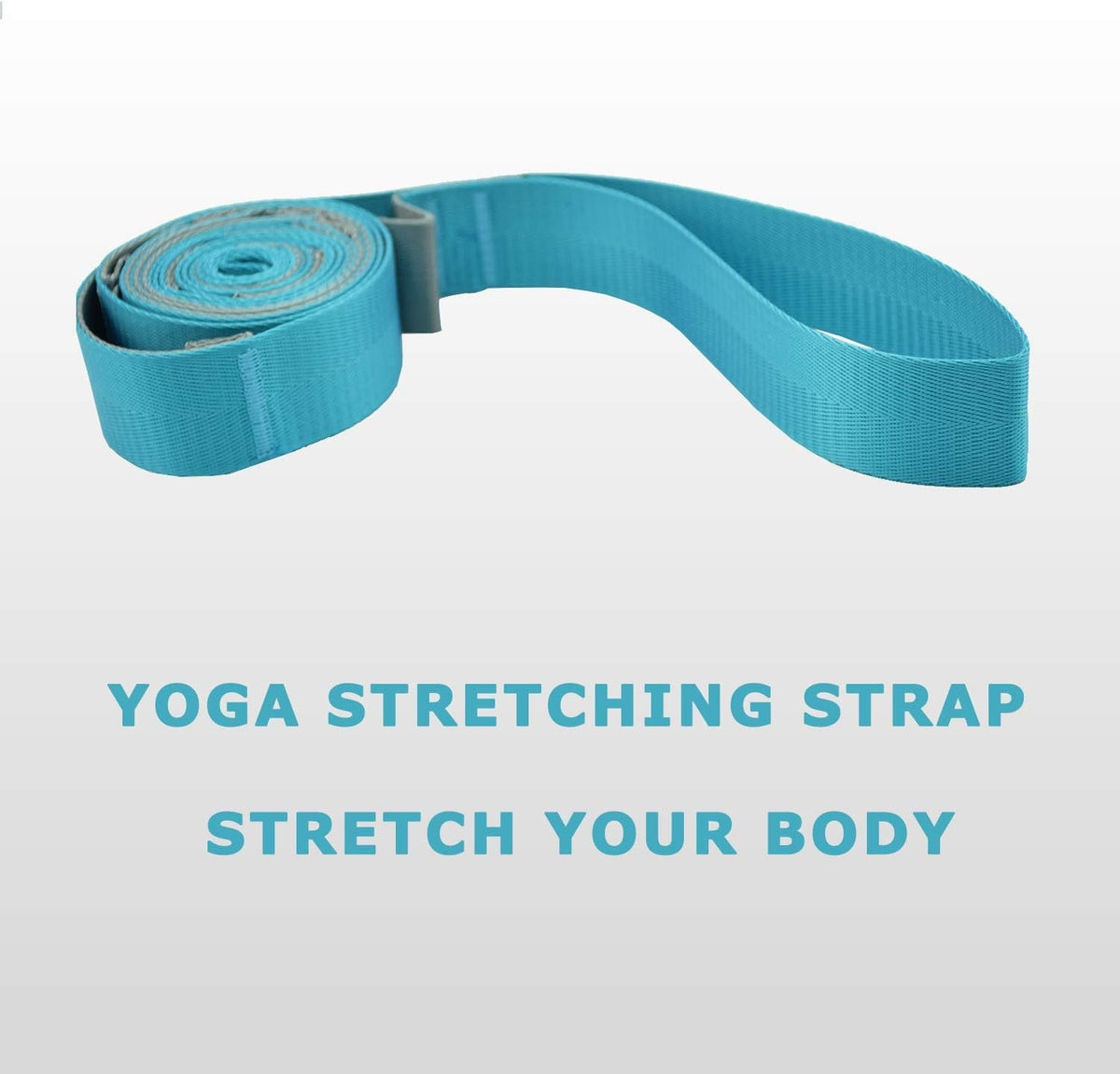 Yoga Stretching Strap with 12 Loops & Poster – Pilates & Gymnastics