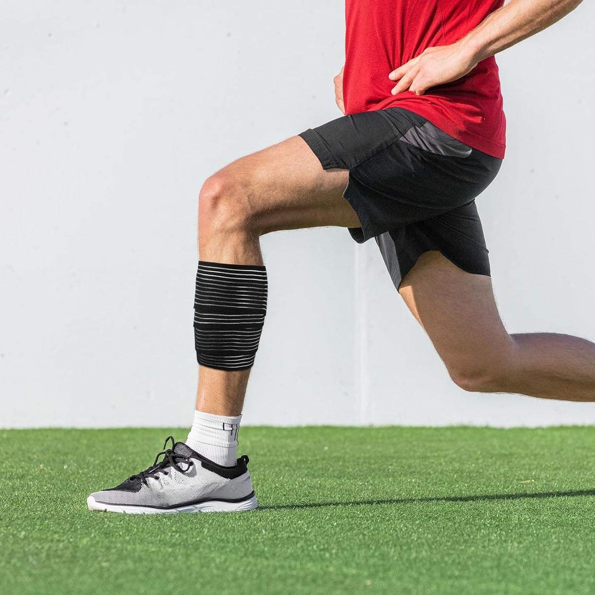 Compression Leg Wraps 2-Pack – 71" Elastic Bandages, Black