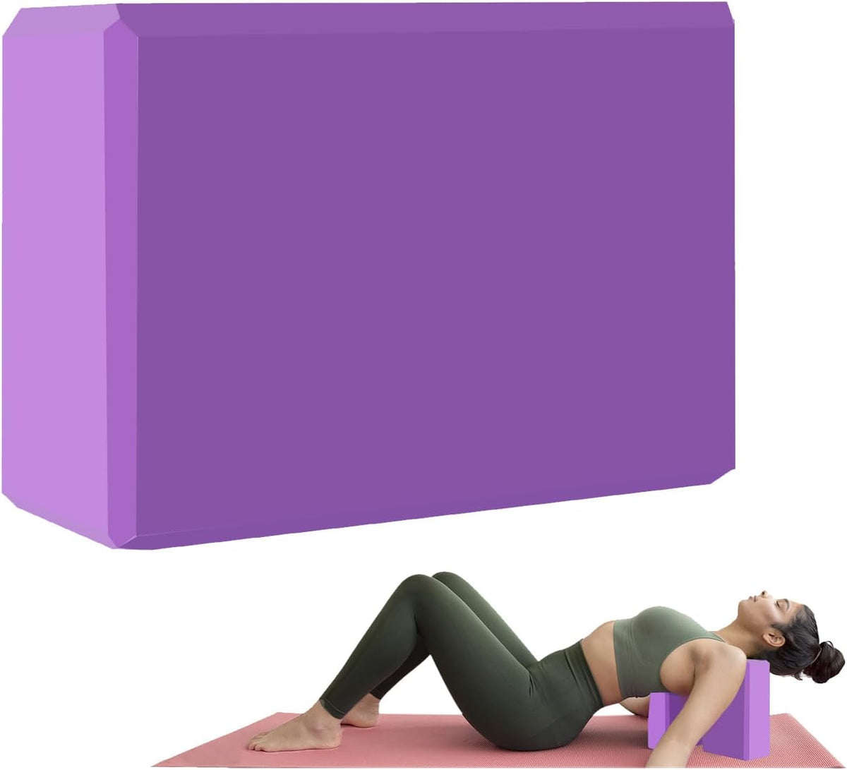 Gaiam Yoga Block – Latex-Free EVA Foam, Non-Slip Beveled Edges