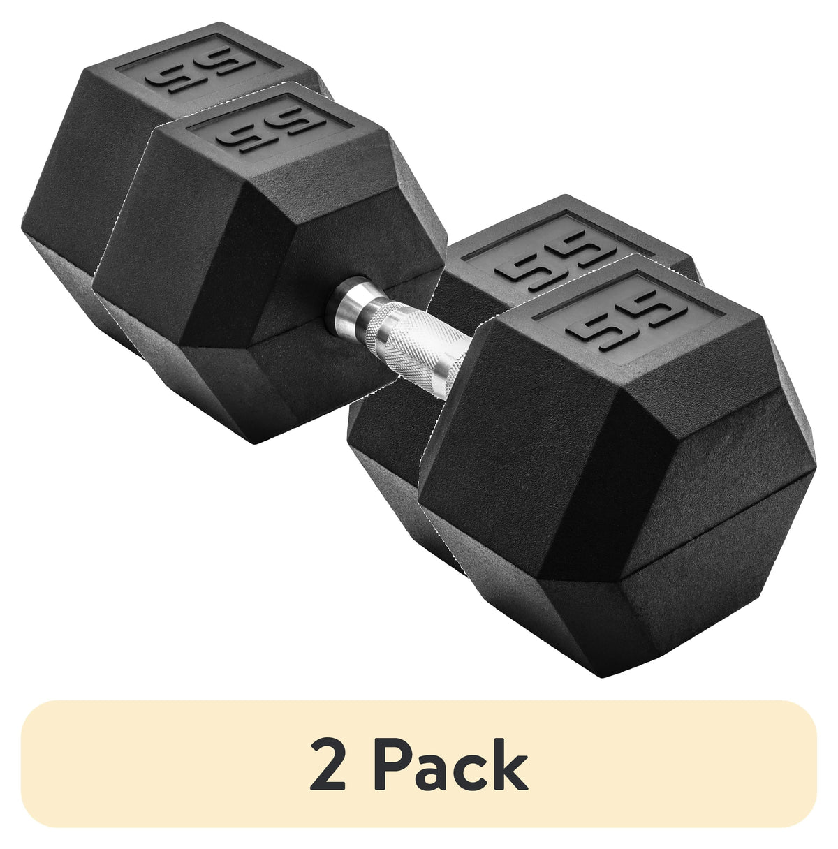 12LB Coated Rubber Hex Dumbbell Pair – Ergonomic Steel Handle