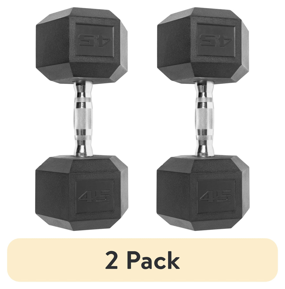 12LB Coated Rubber Hex Dumbbell Pair – Ergonomic Steel Handle