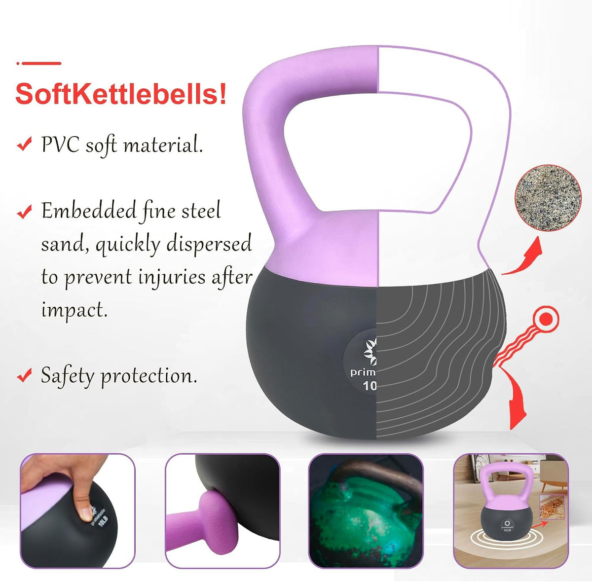 Soft Kettlebell – Neoprene Anti-Slip Grip for Home Workouts