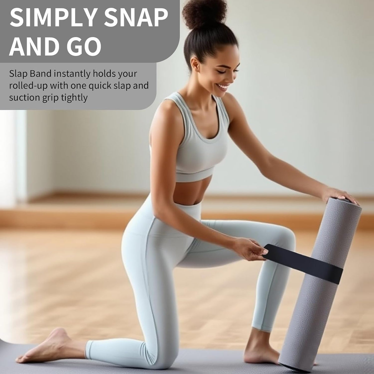 Adjustable Yoga Mat Carrier Strap – Thick Sling & Stretching Band