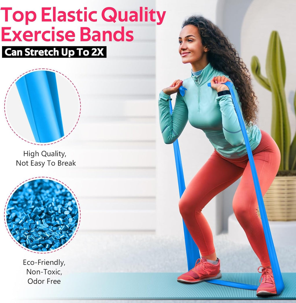 Resistance Bands Set – Exercise Bands for Pilates, Yoga & Therapy