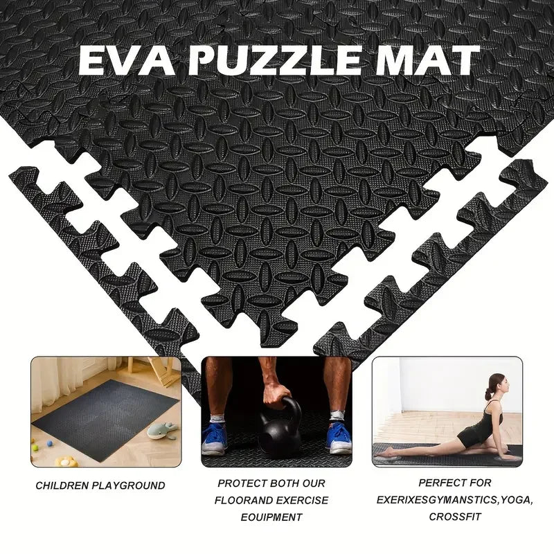 Puzzle Exercise Mat ½" – EVA Interlocking Foam Floor Tiles