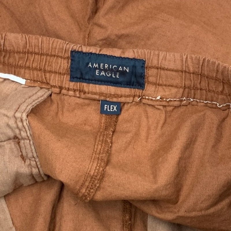 New American Eagle Mens Small Rusty Brown Flex Drawstring Waist Shorts