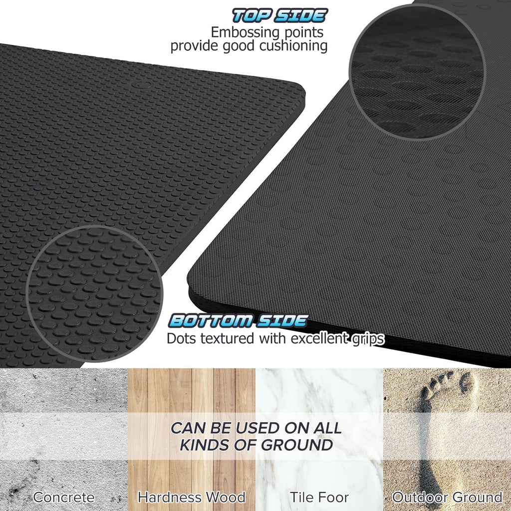 JELS Extra-Thick TPE Yoga Mat – 2/5" Non-Slip 72×26" with Strap