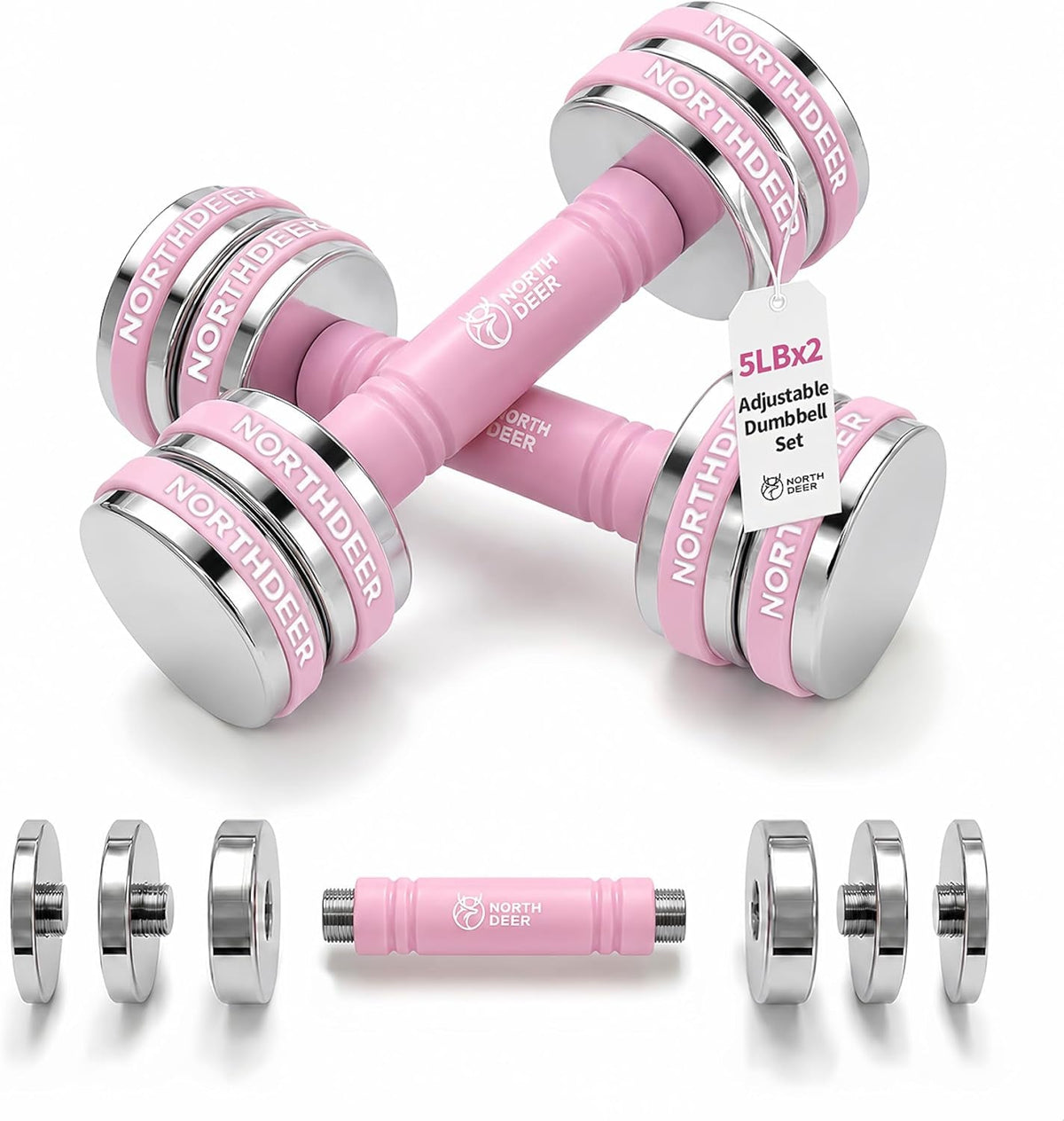 Steel Adjustable Dumbbell – Ultracompact Chrome Weight