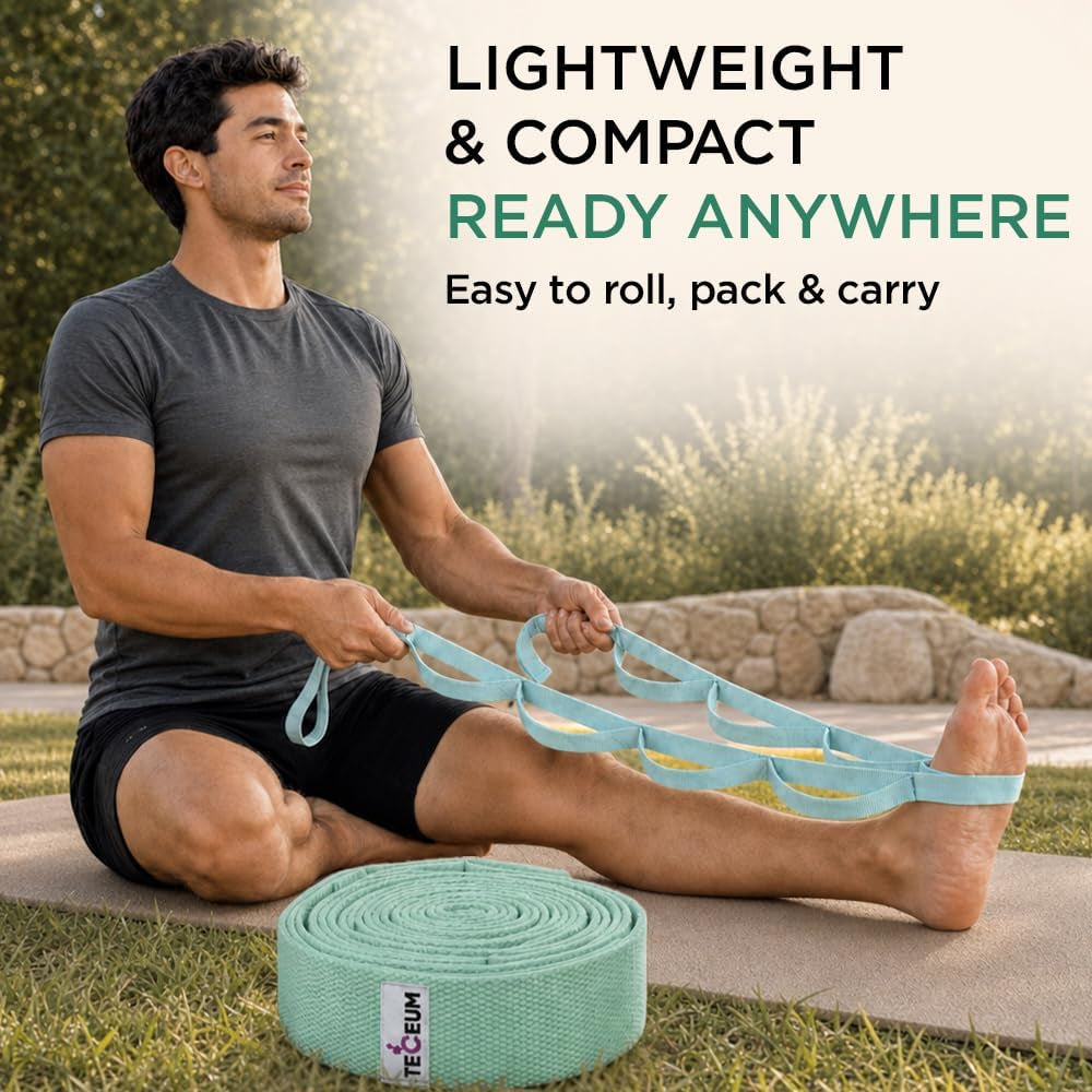 Stretching Strap with 10 Loops – Physical Therapy & Rehab Exercise