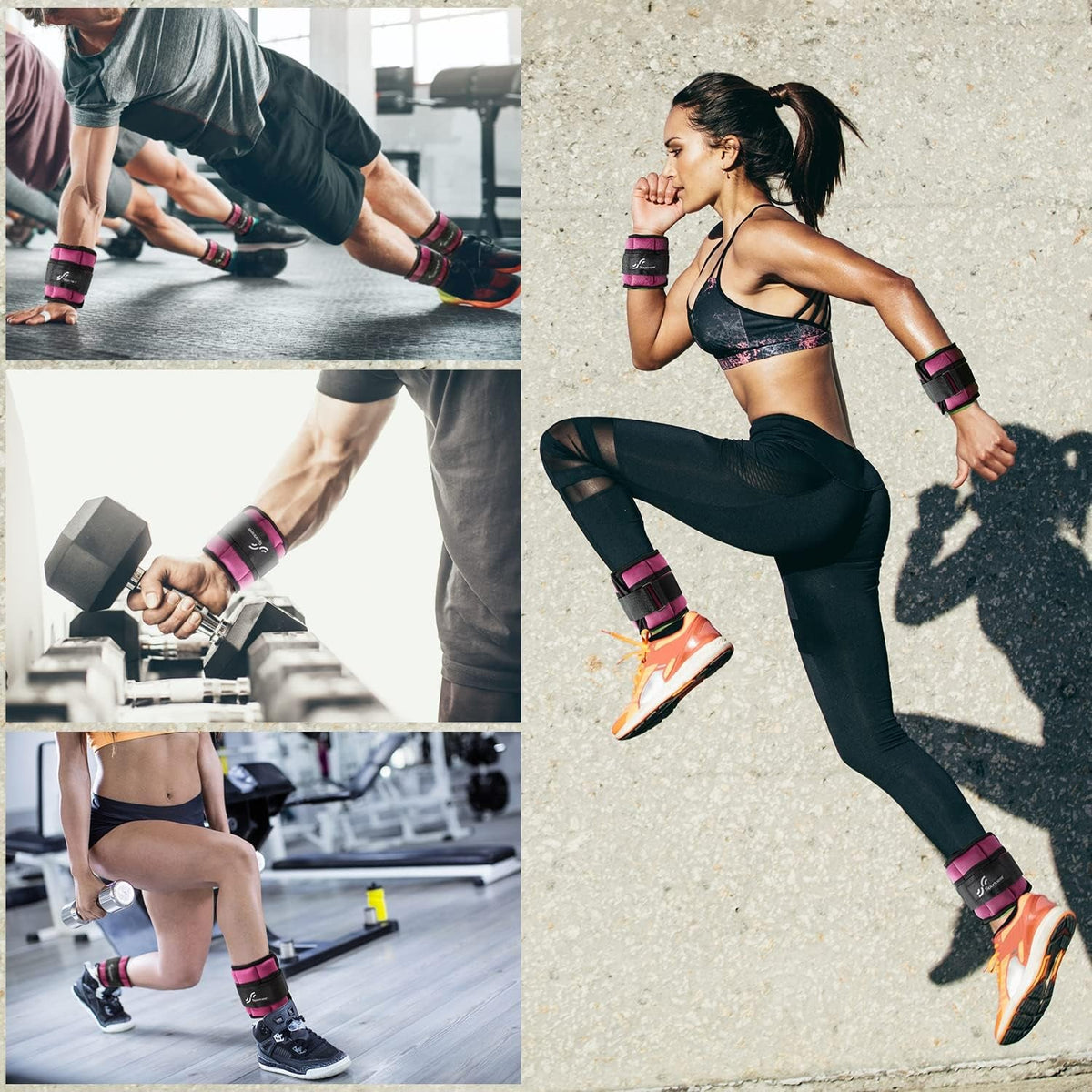 Adjustable Ankle & Wrist Weights – 4LB/13LB Pair for Women