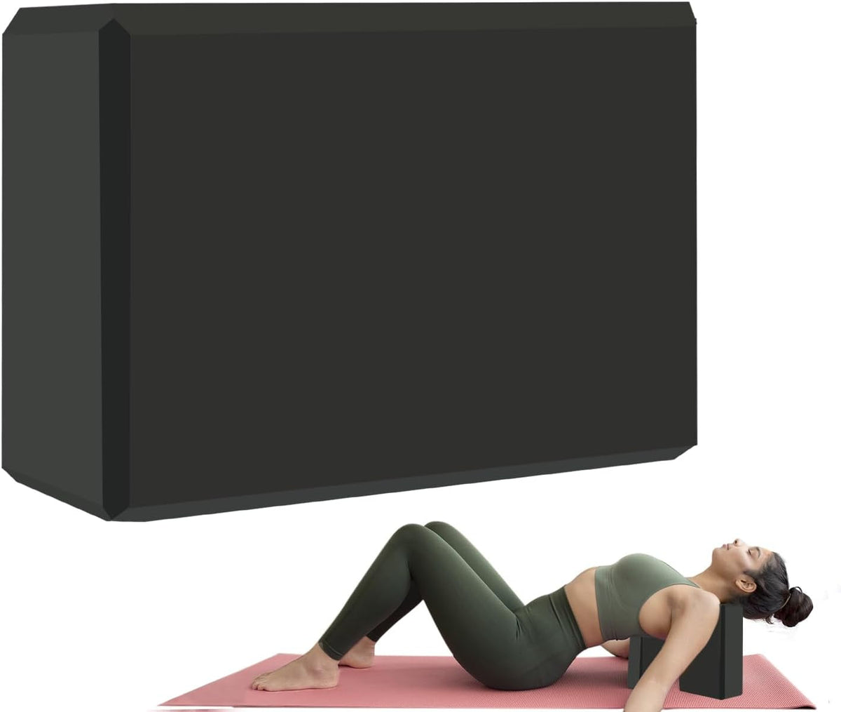 Gaiam Yoga Block – Latex-Free EVA Foam, Non-Slip Beveled Edges