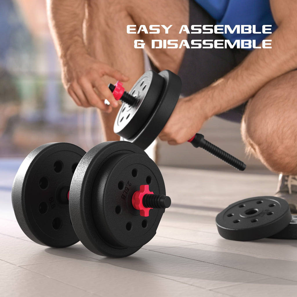Smartbell Gym 100LB Adjustable Dumbbell & Barbell Weight Set