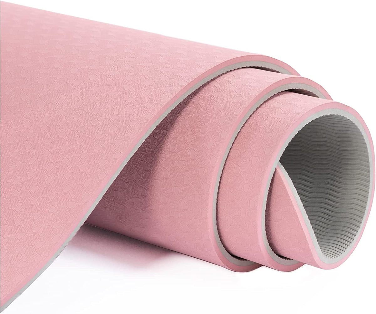 Extra-Thick TPE Yoga Mat – Non-Slip Mat with Sling & Storage Bag