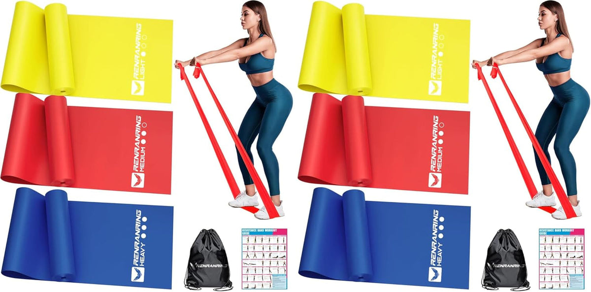 Resistance Bands Set – Exercise Bands for Pilates, Yoga & Therapy