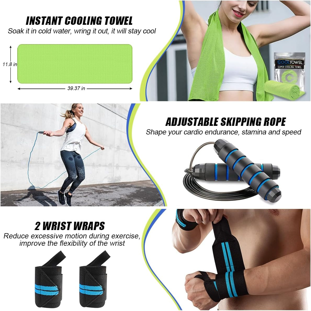 23-Piece Resistance Bands Set – 5 Stackable Exercise Bands