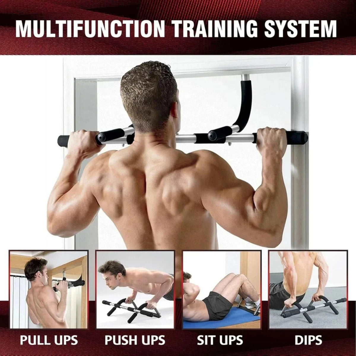 Doorway Pull-Up Bar – Multi-Function Chin-Up & Strength Trainer