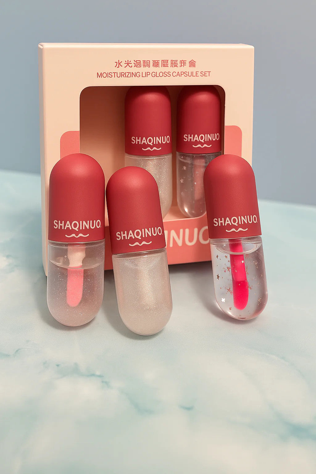 Capsule shape lip gloss