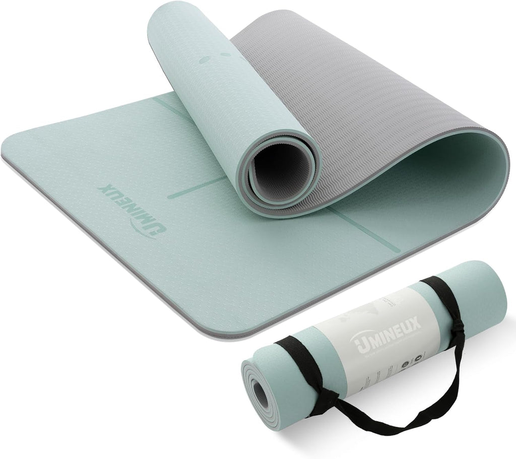 Extra-Thick TPE Yoga Mat – Non-Slip Mat with Sling & Storage Bag