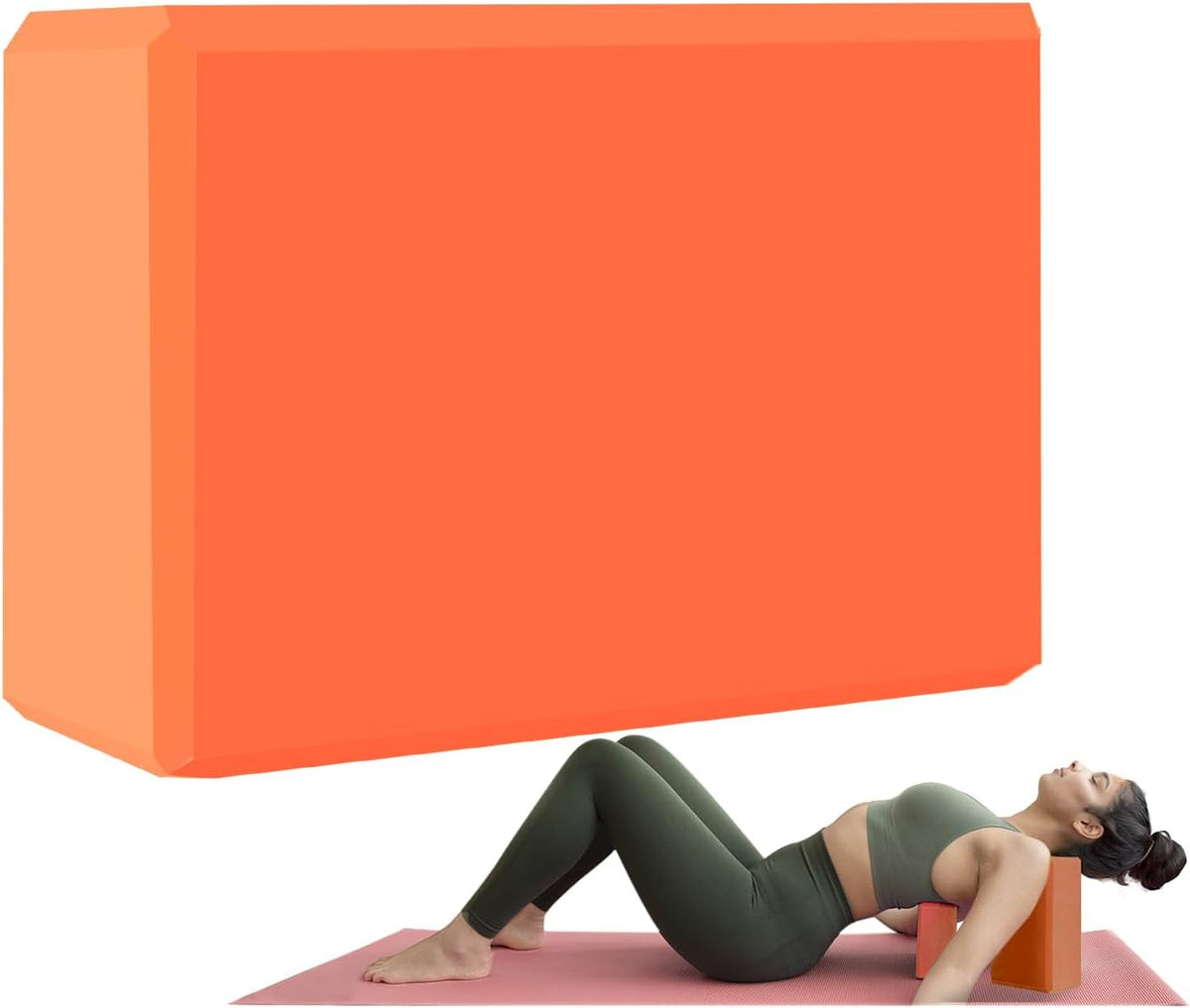 Gaiam Yoga Block – Latex-Free EVA Foam, Non-Slip Beveled Edges