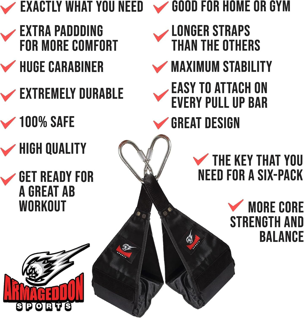 Premium Ab Slings Straps – Heavy-Duty Hanging Leg Raise Pair