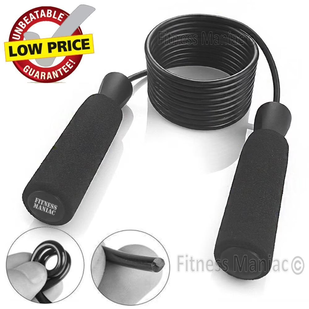 Speed Jump Rope with Ball Bearings – PVC Cable Skipping Rope