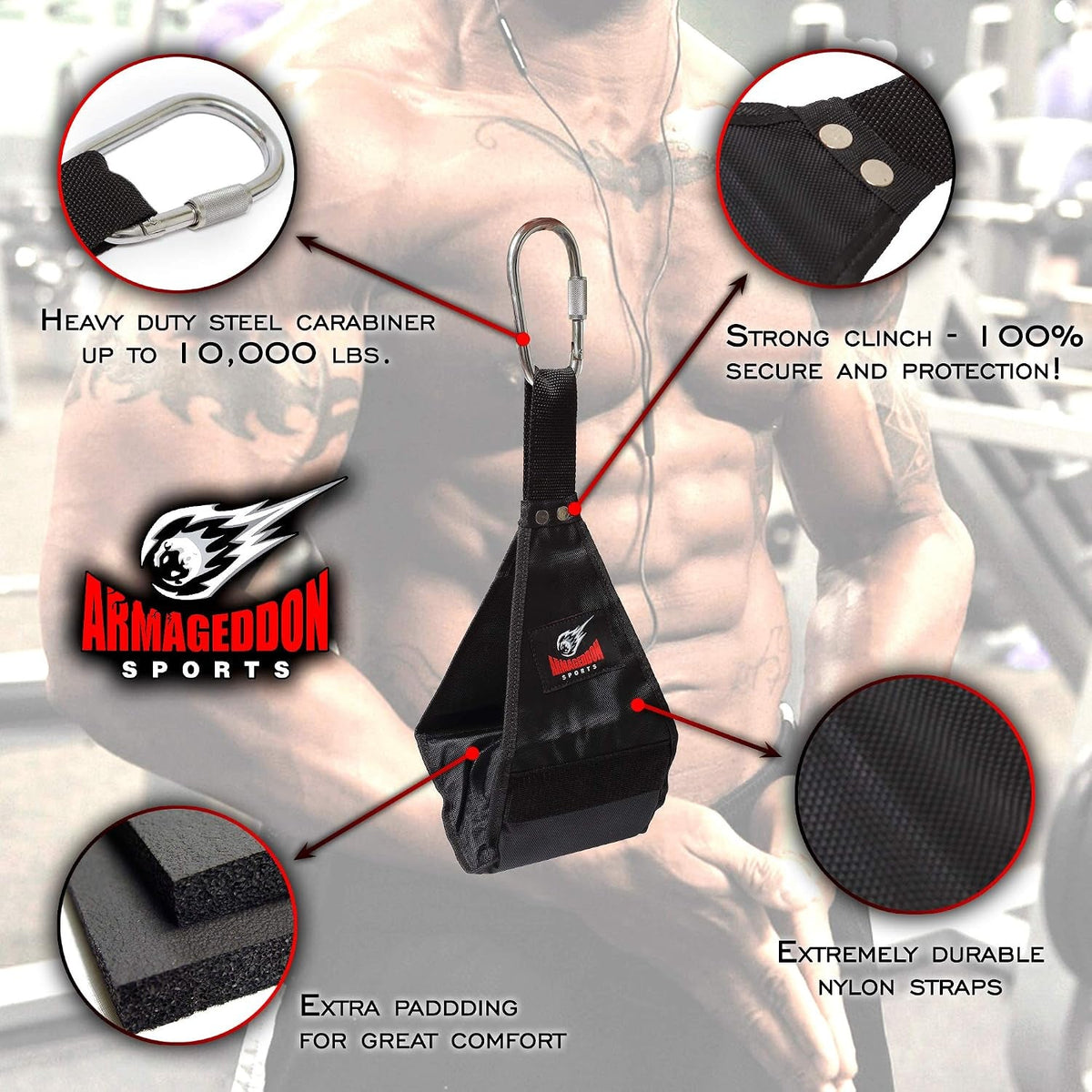 Premium Ab Slings Straps – Heavy-Duty Hanging Leg Raise Pair