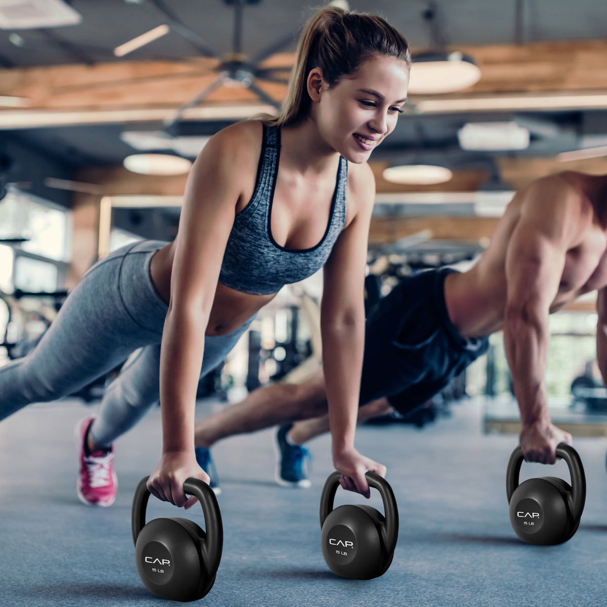 5LB Vinyl Kettlebell Body Trainer – Black