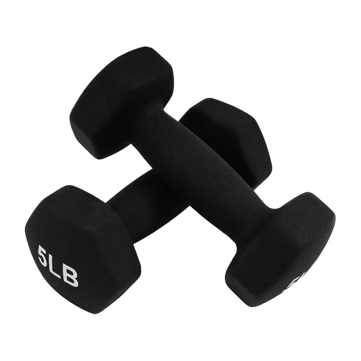 BalanceFrom 110LB Neoprene Dumbbell Set with Stand – 10 Pairs