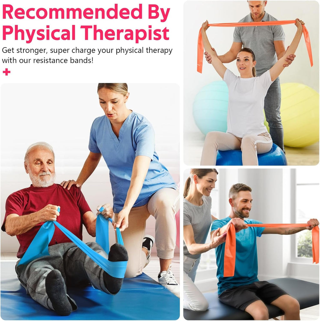 Resistance Bands Set – Exercise Bands for Pilates, Yoga & Therapy