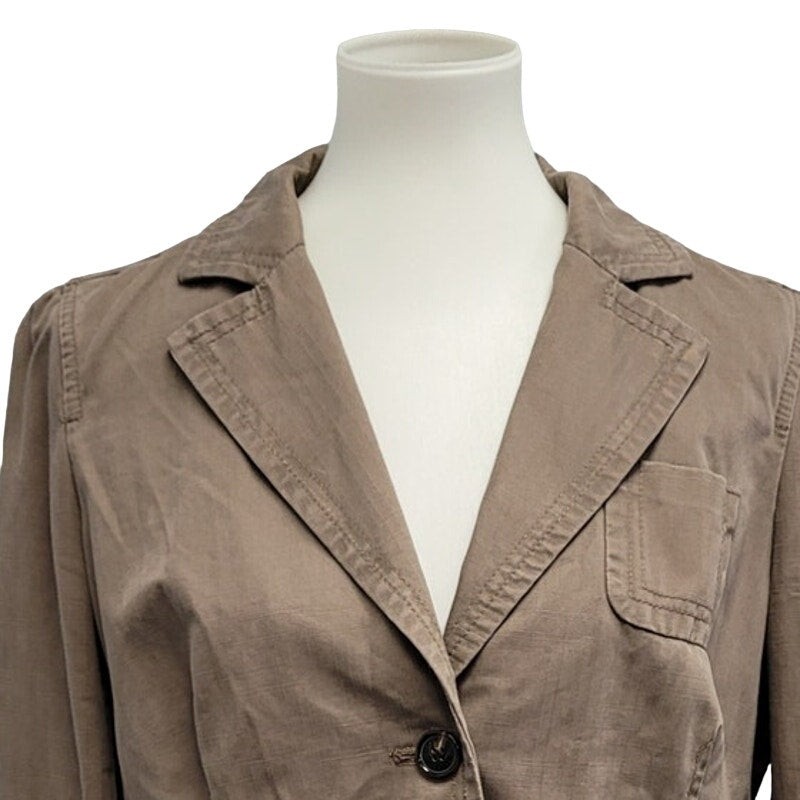 Tommy Hilfiger Womens Large 100% Cotton Long Sleeve Button Up Collared Jacket