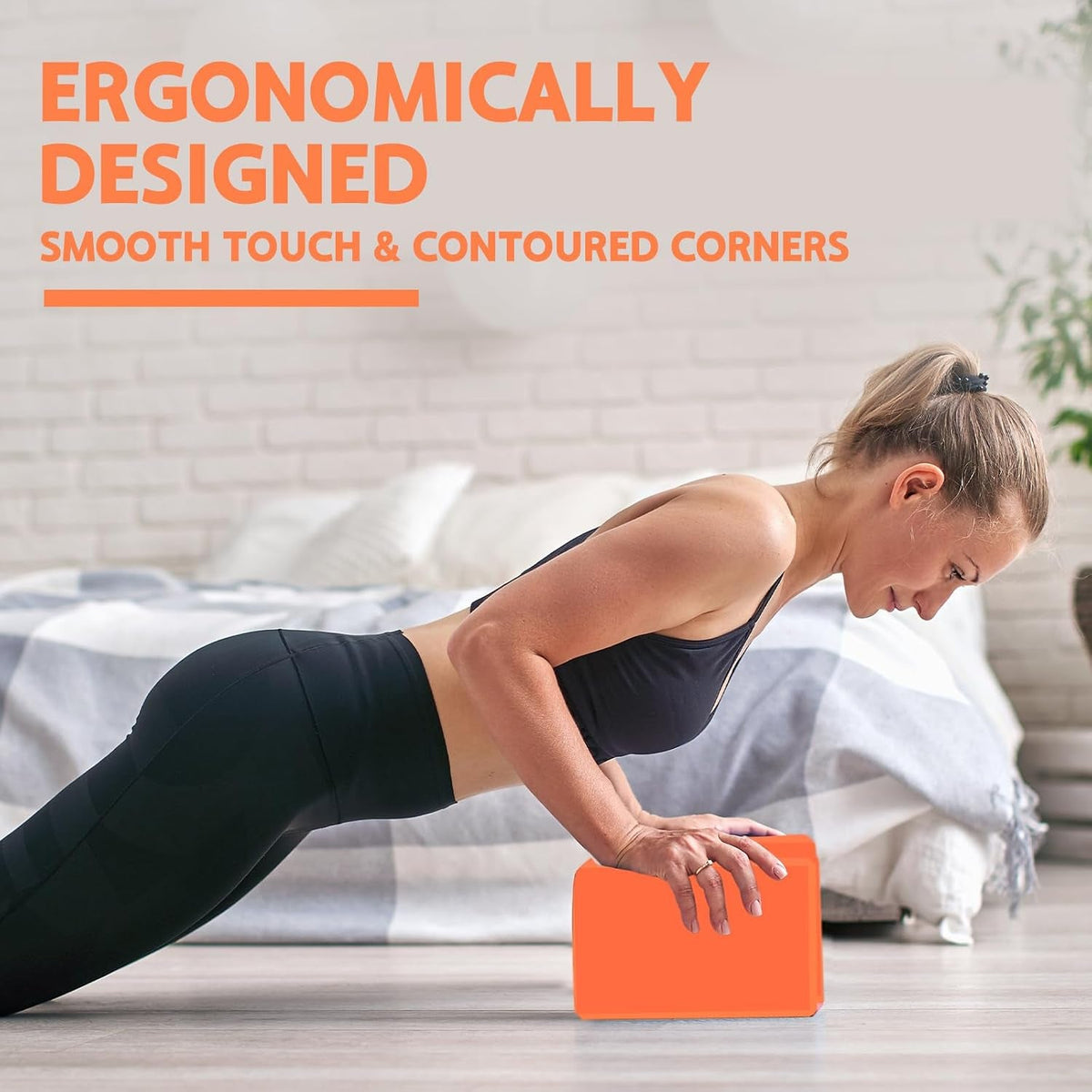 Gaiam Yoga Block – Latex-Free EVA Foam, Non-Slip Beveled Edges
