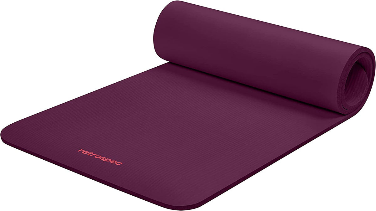 Retrospec Solana Yoga Mat – 1/2" Thick Non-Slip 72×24" Mat