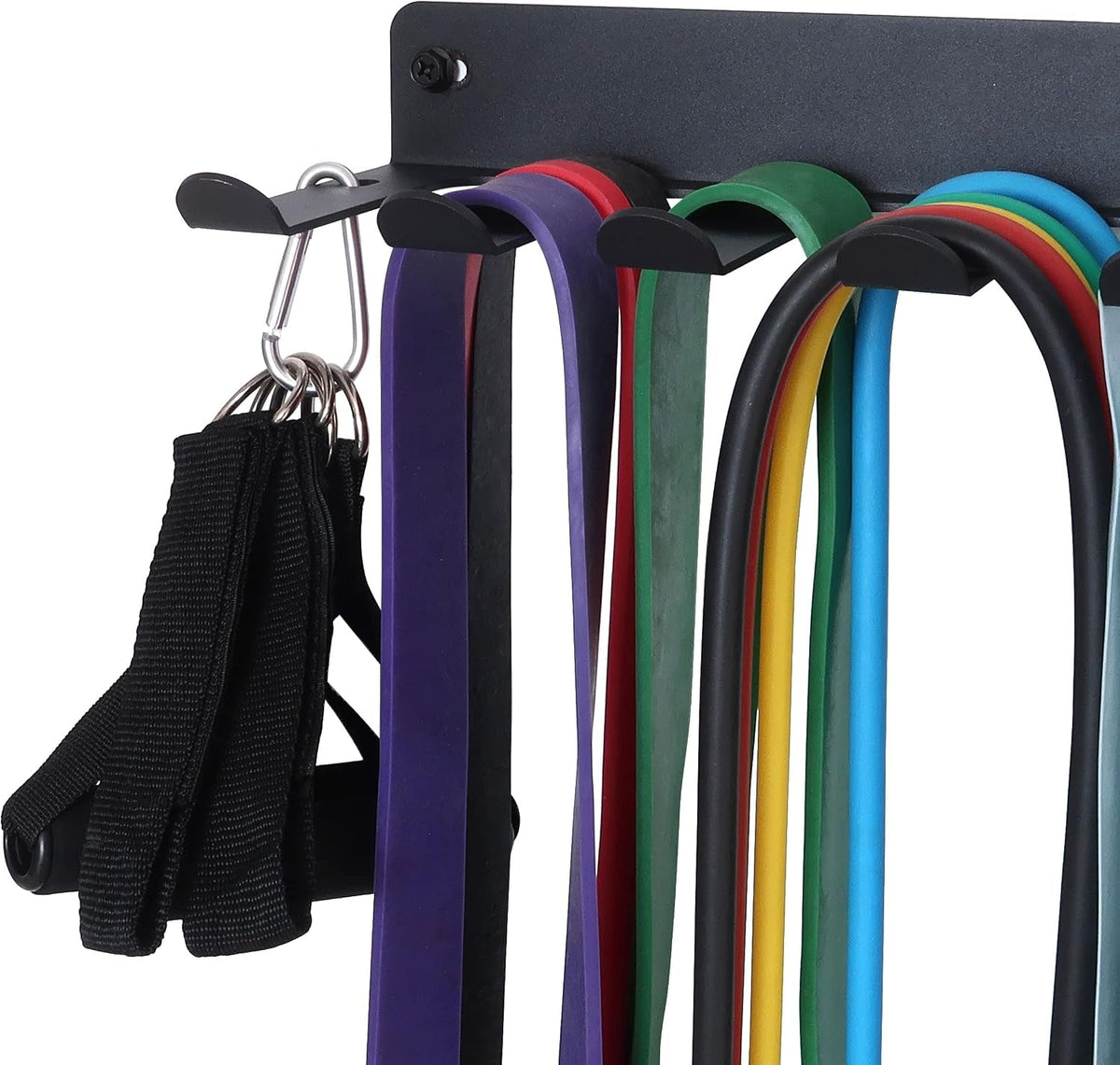 Heavy-Duty Gym Storage Rack – Wall-Mount Resistance Band & Barbell Rack