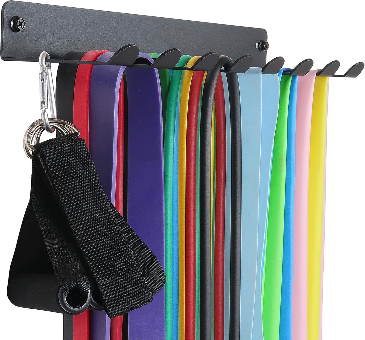 Heavy-Duty Gym Storage Rack – Wall-Mount Resistance Band & Barbell Rack