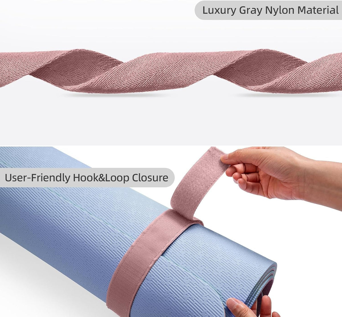 Yoga Mat Strap – Adjustable Hook & Loop Closure Carrier