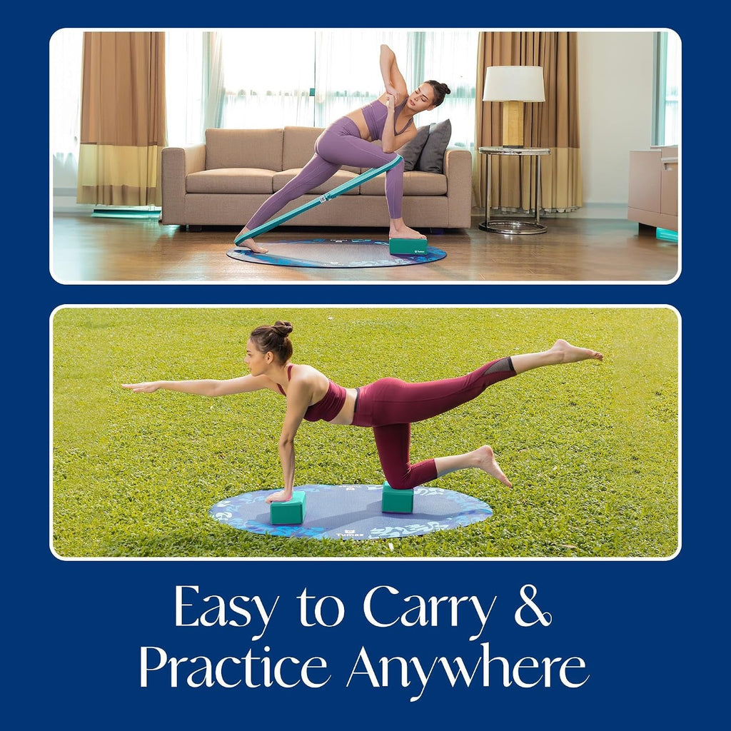 Yoga Blocks 2-Pack – High-Density EVA Foam Non-Slip Blocks