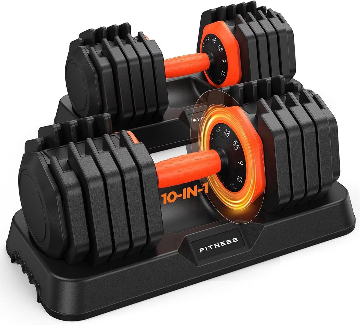 Adjustable Dumbbells 25LB Pair – 5-in-1, 5–25LB Weights