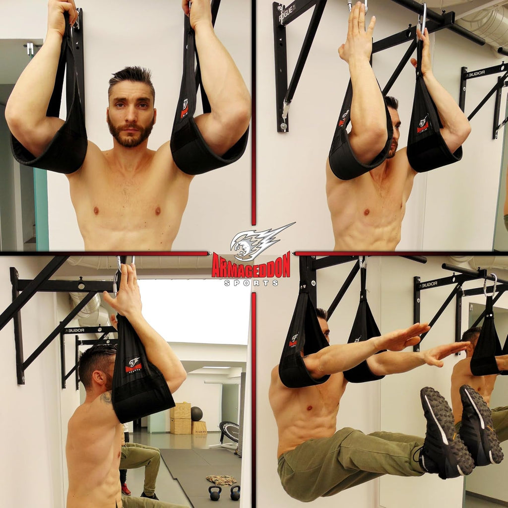 Premium Ab Slings Straps – Heavy-Duty Hanging Leg Raise Pair