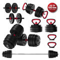 Smartbell Gym 100LB Adjustable Dumbbell & Barbell Weight Set