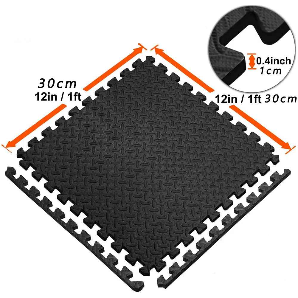 EVA Puzzle Fitness Mat – Interlocking Non-Slip Foam Floor Tiles