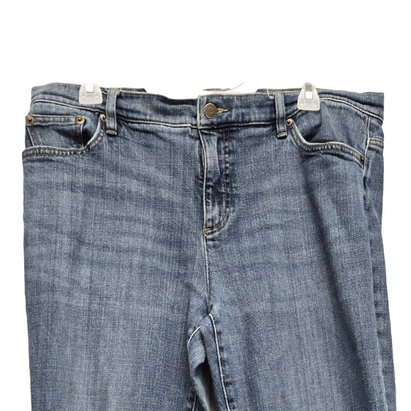 Ralph Lauren Jeans Co. Womens 14 Cotton Elastane Factory Whiskered Denim Jeans