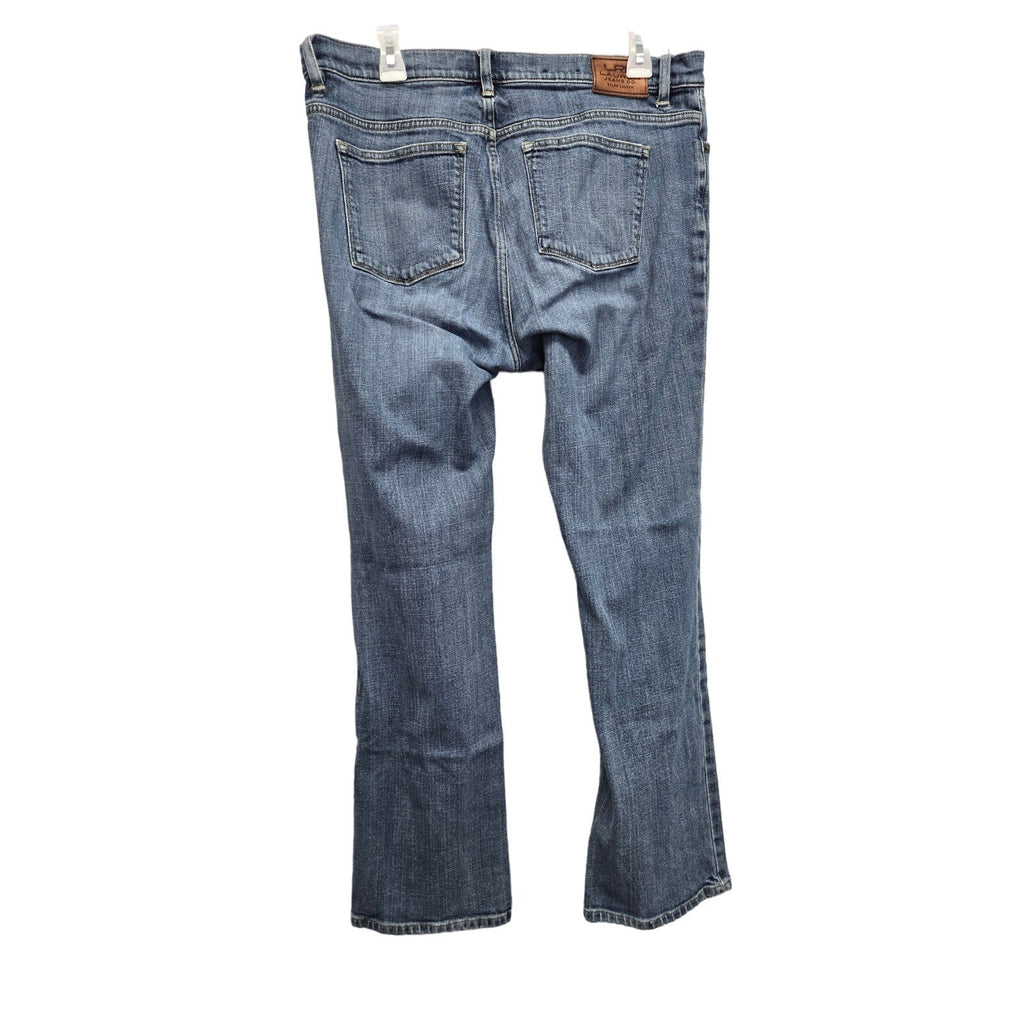 Ralph Lauren Jeans Co. Womens 14 Cotton Elastane Factory Whiskered Denim Jeans