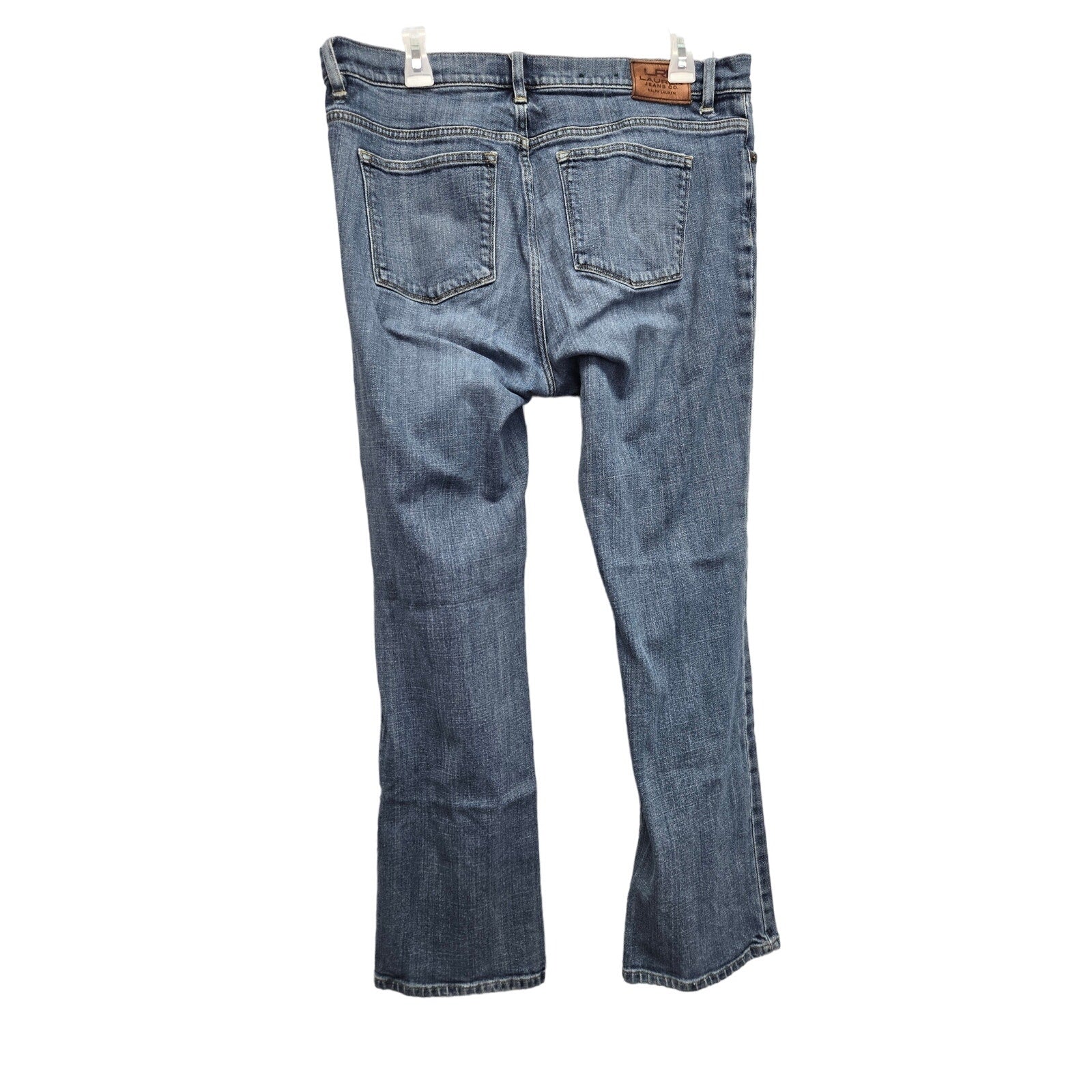 Ralph Lauren Jeans Co. Womens 14 Cotton Elastane Factory Whiskered Denim Jeans