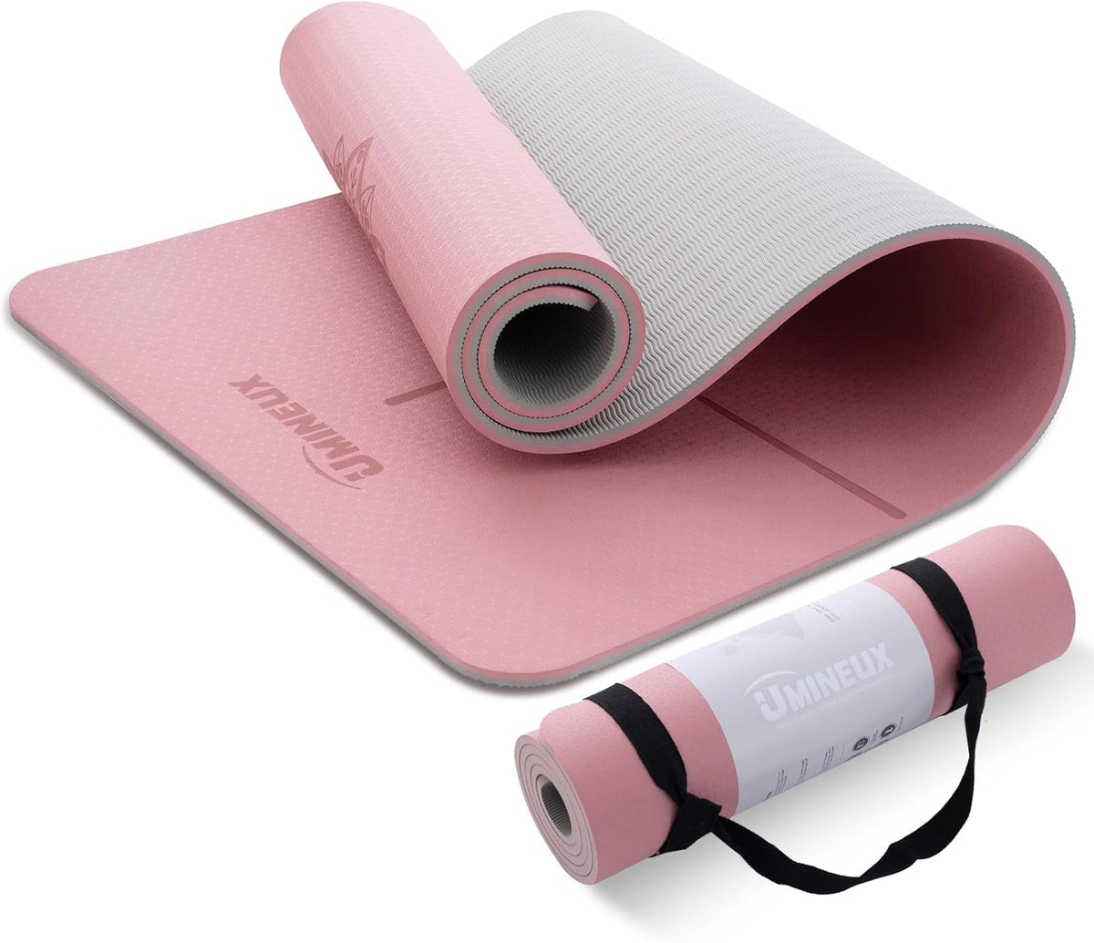 Extra-Thick TPE Yoga Mat – Non-Slip Mat with Sling & Storage Bag